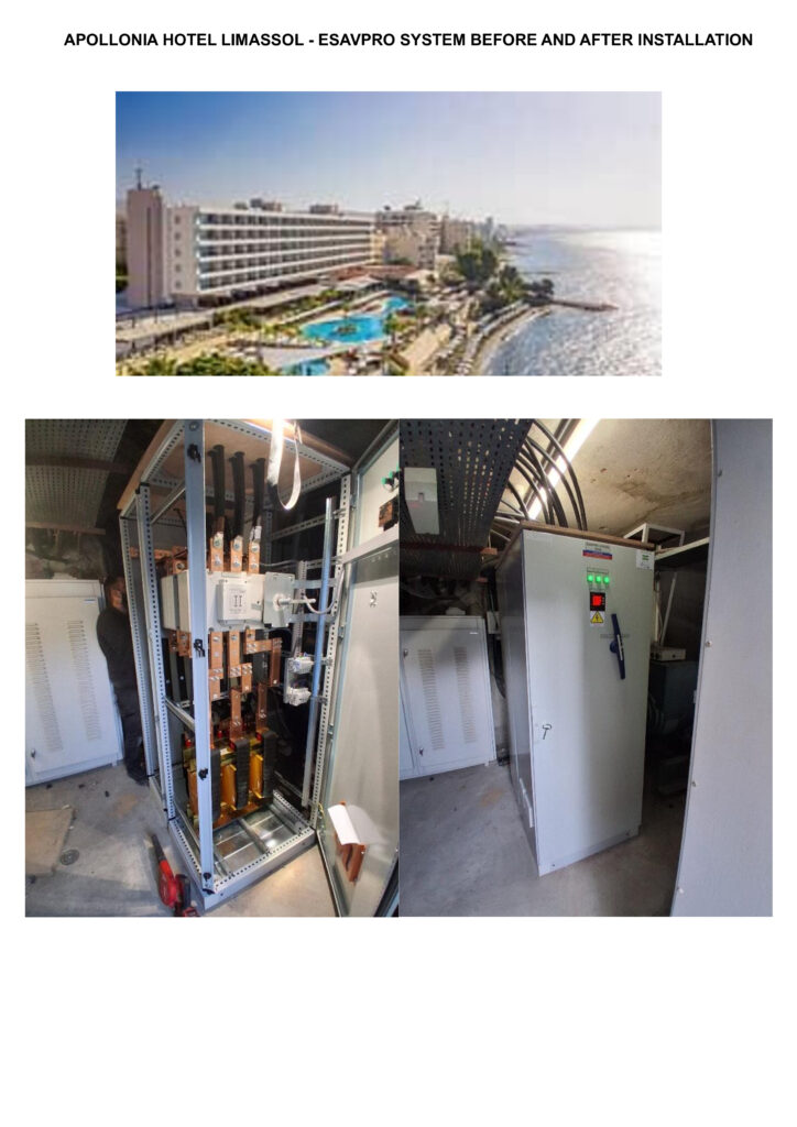 APOLLONIA HOTEL ESAVPRO SYSTEM BEFORE AND AFTER INSTALLATION